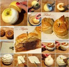 Pomme Farcie Au Chocolat Ou Caramel Enroulee Dans Une Pate Feuilletee Cuisine Food Idee Recette Dessert Recette Dessert