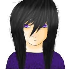 Bold women can also paint bangs in blue or some other shade. Manga Girl Black Hair Purple Eyes By Unnormality On Deviantart