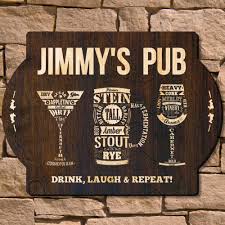 Add An Impressive Touch To Your Home Bar With This High Quality Wooden Bar Sign Crafted From Thick Pressed B Custom Bar Signs Personalized Bar Signs Bar Signs