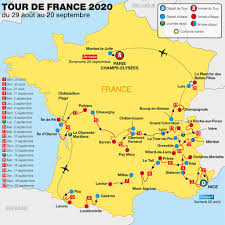 Hitting one of the riders. Tour De France La Carte Du Parcours 2020