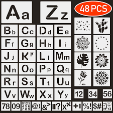 Uppercase 1 inch stencils to print. Stencils Cactus Star Flower Summer With Stencils Scrabble Wood 48pcs On Painting For Stencils Letter Scrabble Alphabet Sign Fabric Wall Wood On Crafts Drawing Art Painting For Templates Stencils Stencils Templates Scrapbooking No