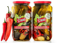Cut the cucumbers in half lengthwise, then cut again to form spears. Simply Strub S Artisanal Style Hot Spicy Pickles Reviews In Miscellaneous Chickadvisor
