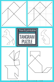 Use four tangram pieces to make a triangle. Printable Tangrams An Easy Diy Tangram Template The Kitchen Table Classroom Tangram Puzzles Tangram Patterns Tangram