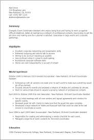 event coordinator assistant