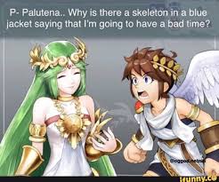 P Palutena Why Is There A Skeleton In A Blue Jacket Saying That I M Going To Have A Bad Time Ifunny Smash Bros Super Smash Bros Videojuegos
