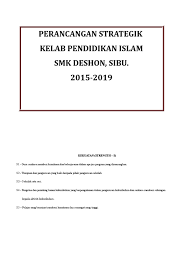 Makalah ilmu pendidikan islam tentang tujuan pendidikan islam dosen pengampu: Pelan Strategik Kelab Agama Islam 2015 2019