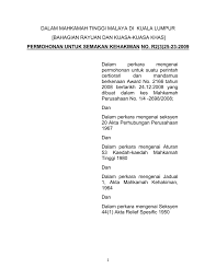 Seksyen 30(5) akta perhubungan perusahaan 1967 memperuntukkan Dalam Mahkamah Tinggi Malaya Di Kuala Lumpur Bahag