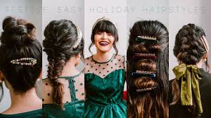 You can either achieve some of these hairdos yourself or show them to your hair stylist. 30 Holiday Hairstyles To Complete Your Party Look