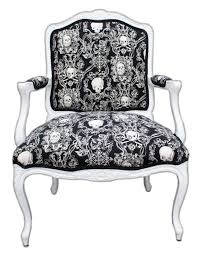 amazon com limited edition antique victorian style baroque parlor chair with black and white skull pattern uph arm chair styles appartment decor parlor chair