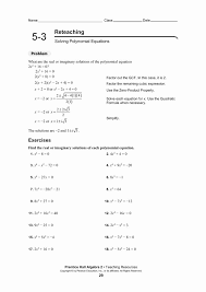 Solving trig equations is a tricky work that often leads to errors and mistakes. Solving Polynomial Equations Worksheet Answers Elegant 5 3 Practice Solving Trigonometric Equations Worksheet Polynomials Equations Factoring Polynomials