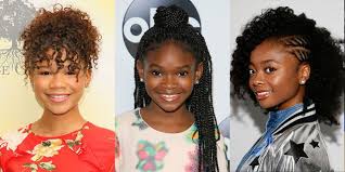 What i love about this hairstyle for black girls is the gold band and the curls. 14 Easy Hairstyles For Black Girls Natural Hairstyles For Kids