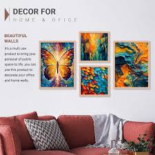 Paper Plane Design Abstract Wall Art Canvas Print Watercolor Birds And  Flower Branch Framed Paintings, Large Nature Artwork For Living Room  Bedroom Office Home Decor. (24 Inch X 24 Inch, A) :