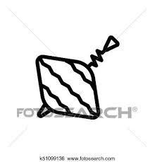 Top clipart black and white. Baby Whirligig Thin Line Icon Outline Symbol Spinning Top For The Design Of Children S Webstie And Mobile Applications Outline Stroke Kid Game Pictogram Clip Art K51099136 Fotosearch