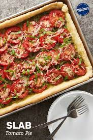 Slab Tomato Pie Recipe Tomato Pie Tomato Recipes Recipes