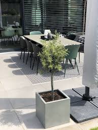 Pflanzkubel Blumenkubel Fiberglas Block Wurfel Beton Design Grau Beton Design Blumenkubel Fiberglas Pflanzkubel