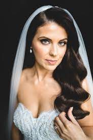 Bride With Hollywood Curls Waves Hair Style And Berta Wedding Dress Adare Manor Wedding Photos Ireland Hollywood Hair Hollywood Curls Hollywood Wedding Hair