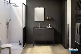 Si vous avez peur de vous lasser de votre décoration noire et blanche, vous pouvez tout à fait aménager votre salle de bain tout en blanc. Meuble Salle De Bains Kami L 100 De Delpha Espace Aubade