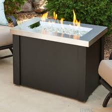 This outdoor fire pit is a 28 x 50 propane fire pit. The Outdoor Greatroom Providence Stainless Steel 32 Inch Rectangular Gas Fire Pit Table Prov 1224 Ss Hvacdirect Com