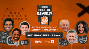 5, 2020) the associated press. Espn S College Gameday Built By The Home Depot Set For First Road Show Of 2020 Season With First Ever Visit To Wake Forest Ahead Of Abc Saturday Night Football Espn Press Room