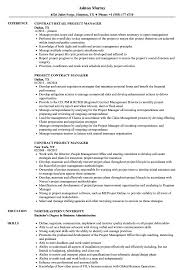 contract project manager resume samples