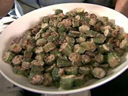 Wet Fried Okra Recipe Alton Brown Food Network Okra Recipes Food Network Recipes Recipes