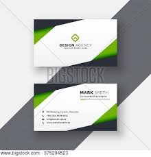 This card is a truly sleek and handsome option for a business card design as it is in solid plain black color contrasted by white text. Modern Professional Vector Photo Free Trial Bigstock
