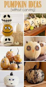 Especially if you're decorating inside! 8 Easy Pumpkin Ideas Without Carving Halloween Pumpkins Pumpkin Decorating Pumpkin