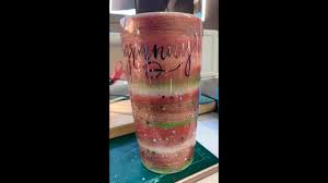 Use 2 parts mica, 1 part glastac, and one part rubbing alcohol to paint directly into your piece. Mica Tumbler Start To Finish Youtube