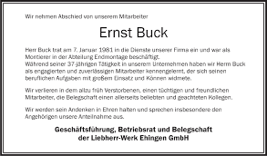 Traueranzeigen von Ernst Buck