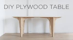 I was wondering how i could make a table similar. Diy Plywood Table Made From A Single Sheet Of Plywood Youtube