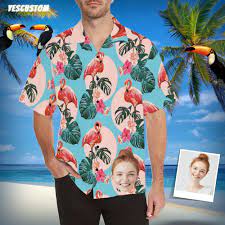 The dolce&gabbana special collection created in collaboration with dj khaled has been enriched with two new creativities: Custom Face Hawaiian Shirt Funny Gift For Him Personalized Face On T Shirts Customize Button Downs Shirts Tropical Summer Time Shirt Clothing T Shirts Valresa Com
