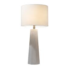 A stylish concrete table lamp. Elegant Designs Concrete Table Lamp With Fabric Shade All The Rages