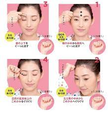 夜のぐりぐり顔筋ほぐし 頬 あご 目元のむくみ解消 woman smart nikkei style 顔のエクササイズ 顔 フェイスマッサージ