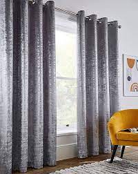 Foil On Velvet Eyelet Lined Curtains In 2021 Curtains Lined Curtains Velvet Curtains