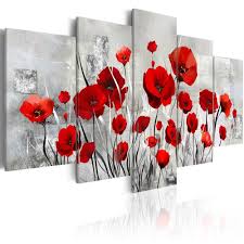 Tableau Floraison De Coquelicots Tableau Et Toile Decoration Murale Decoration Gifi Tableau Decoration Murale Tableau Decoratif Coquelicots Peinture