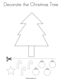 Christmas tree coloring pages for kids. Decorate The Christmas Tree Coloring Page Twisty Noodle