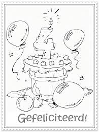 Hoera 4 Jaar Digitale Stempels Verjaardagskalender Digi Stempels