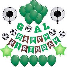 Custom soccer gift ideas for players, coaches and fans. Sports Themed Soccer Party Supplies And Decorations For Girls And Boys 1 Happy Birthday Banner 2 Star 2 Soccer Foil Balloons 16 Green Latex Balloons Supplies And Favors For Girls Boys Kids 1st