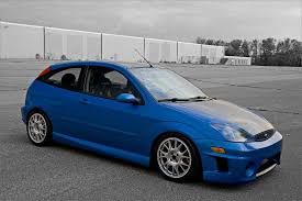 Blue Ford Focus Mk1 Low Big Rims Usa Version Autos Automoviles Coches