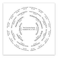 4 Generation Custom Genealogy Chart Black White