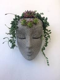 Planter Pots For Plants Wall Planter Wall Art Face Pot Image 4 Face Planters Vertical Planter Head Planters