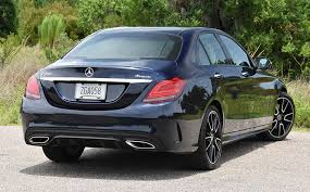 Exterior colors like lunar blue metallic and designo® cardinal red metallic command the attention of onlookers. 2019 Mercedes Benz C300 4matic Sedan Review Test Drive Automotive Addicts