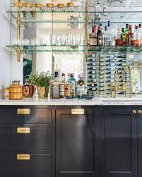 Color provides uniformity and a clean look, no. French Bistro Shelves In The Kitchen Petite Haus