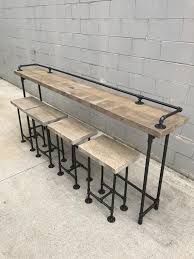 Rustic Gray Reclaimed Barn Wood Sofa Bar Table 8 Foot Wood Bar Table Wood Sofa Reclaimed Barn Wood