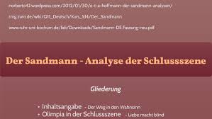 Und welche beziehung zueinander unterhalten sie? Der Sandmann Analyse Der Schlussszene By Teri Magerl