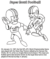 Chiefs super bowl coloring pages. First Super Bowl Football Game Coloring Page Crayola Com