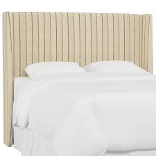 It has a wooden frame upholstered with aesthetic plain material in white and creamy tones. Burks Upholstered Wingback Headboard Joss Main