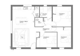Une Maison Ossature Bois De Plain Pied Qui Ne Manque Pas D Atouts Pour Petite Et Grande Famille Maison Ossature Bois Plan Maison Ossature Bois Plan Maison