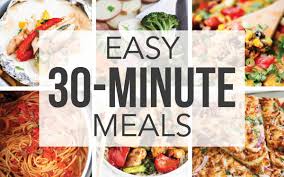 Everything on this page either preps in 30 minutes or less, or is on the table in under half an hour. Easy 30 Minute Meals I Heart Naptime