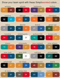 Nfl Football Team Color Chart So Find Your City Name Get